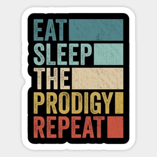 Funny Eat Sleep Prodigy Name Repeat Retro Vintage Sticker